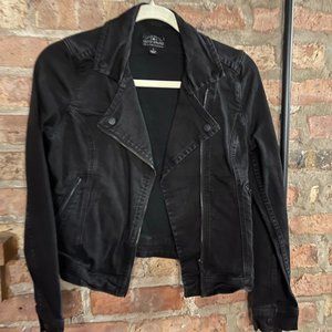 Lucky Brand Black Denim Moto Jacket